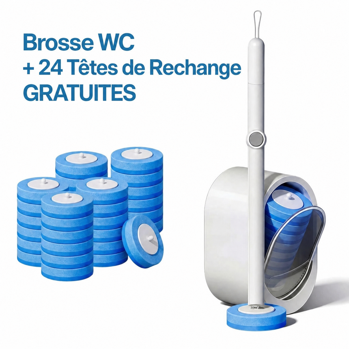 Heroza™ – Brosse WC à Tête Interchangeable V2