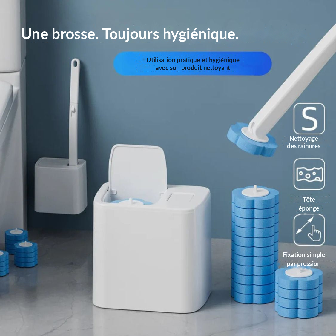 Une brosse toujours hygiénique, utilisation pratique